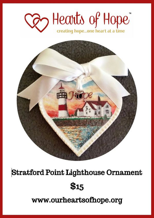 Hearts of Hope Lighthouse Ornaments Available