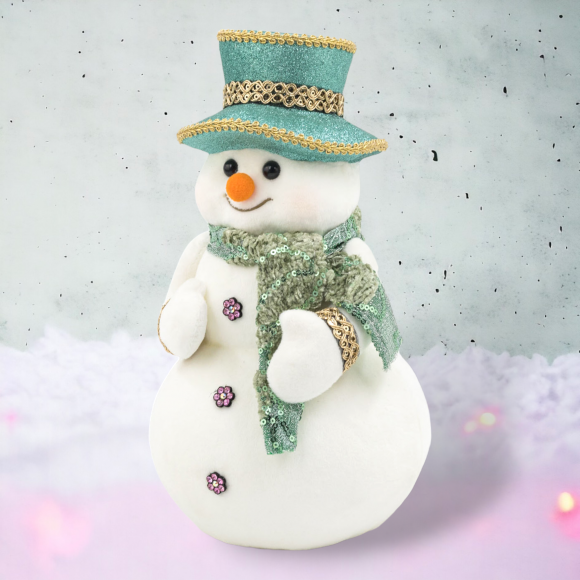 Snowman with Green Hat - 11-in – Mellow Monkey