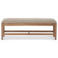 Gray Upholstered Mango Wood Bench with Nailhead Trim - 51-in - Mellow Monkey