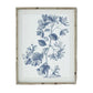 Blue and White Botanical Print in Wood Frame - 27-3/4-in - Mellow Monkey