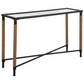 Braddock Metal and Glass Jute Rope Wrapped Coastal Console Table - 52-in - Mellow Monkey