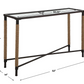 Braddock Metal and Glass Jute Rope Wrapped Coastal Console Table - 52-in - Mellow Monkey