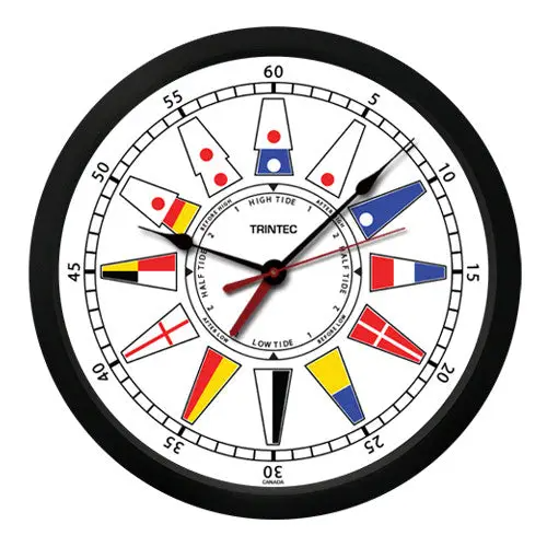 Nautical Flag Tide and Time Clock - 10-in - Mellow Monkey