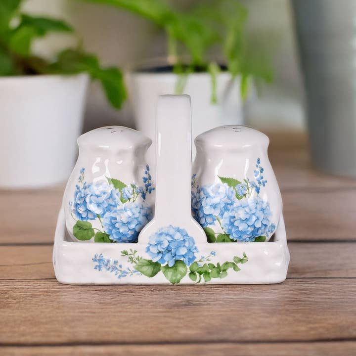 Hydrangea Salt And Pepper Set - 3-piece - Temp-tations – Mellow Monkey