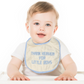 Thank Heaven For Little Boys Embroidered Bib and Burp Cloth Set - Mellow Monkey