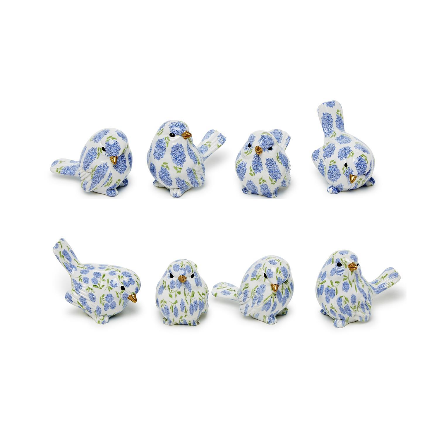 Blue Hydrangea Resin Bird 2-1/2-in Two's Company 54982-97 Blue Hydrangea Resin Bird 2-1/2-in Two's Company 54982-97
