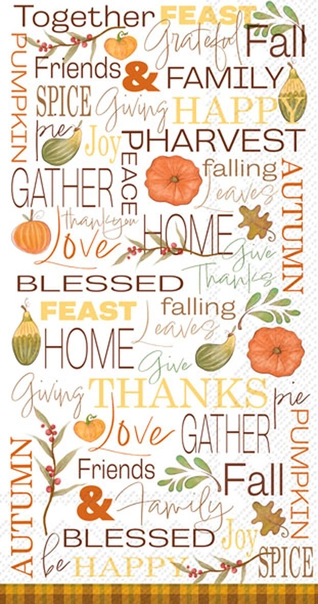 Happy Harvest Thankful Blessed Autumn Pumpkin Thanksgiving Kitchen