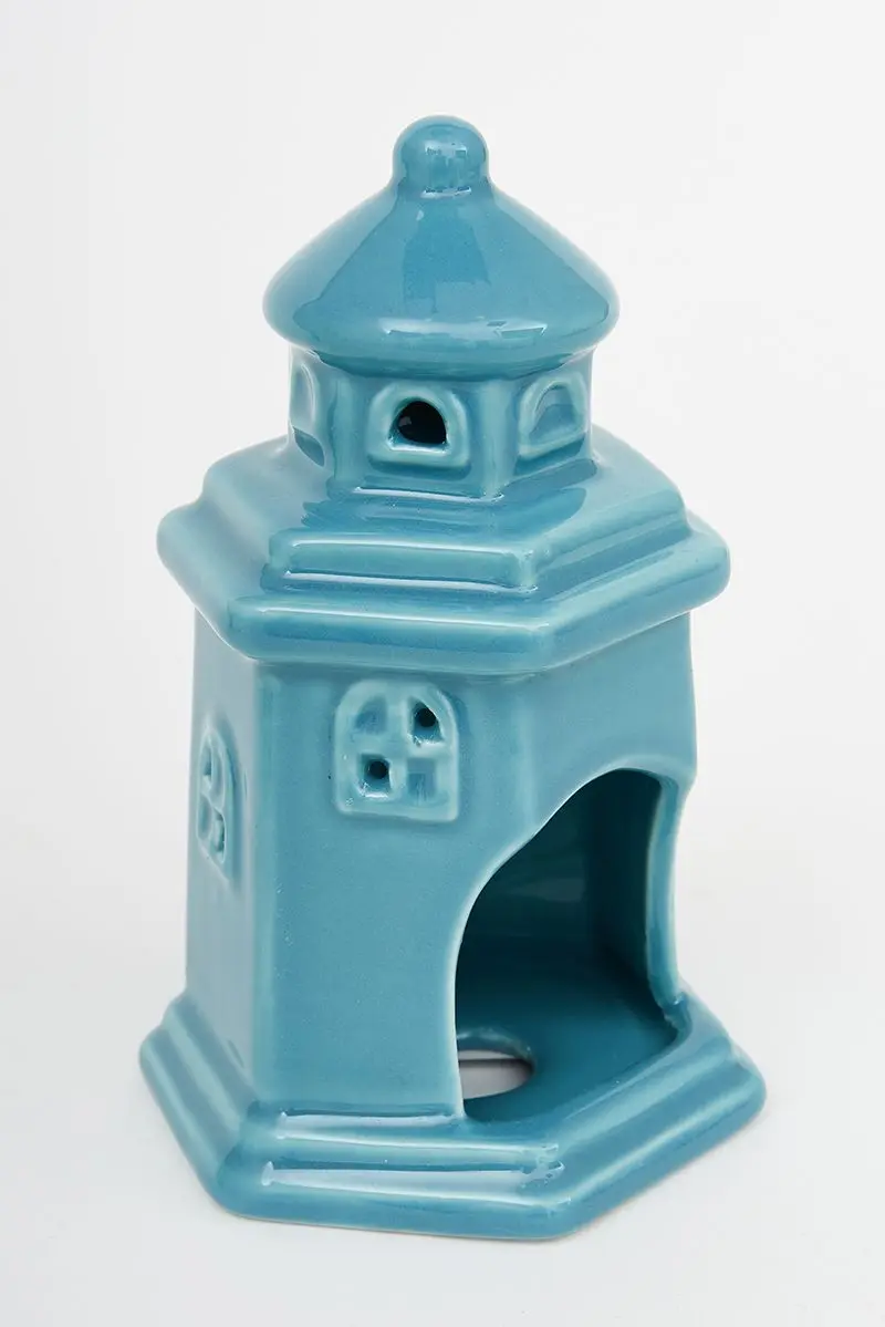 Lighthouse Ceramic Tealight Holder - 5-in - Mellow Monkey