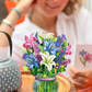 Freshcut Mini Lilies & Lupines Pop-Up Greeting Card - Mellow Monkey