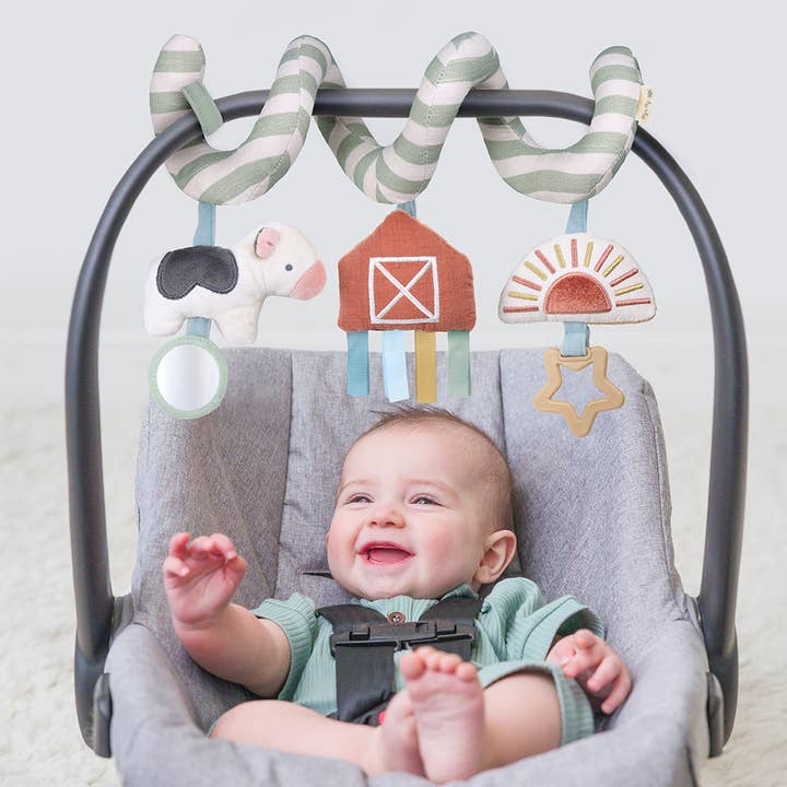 monkey car seat and stroller Itzy Ritzy Bitzy Spiral Car Seat Activity Toy: Farm