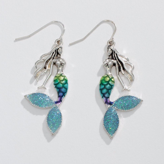 Sparkling Blue Mermaids- Earrings
