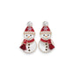 Enchanting Snowmen With Pearls Holiday Earrings