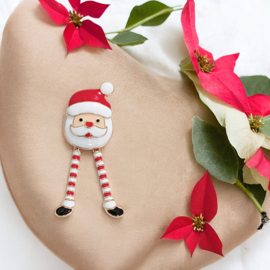 Dancing Santa Holiday Pin/Brooch
