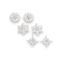 Holiday Trio Earrings: Silver Snowflakes in Three Styles - Mellow Monkey