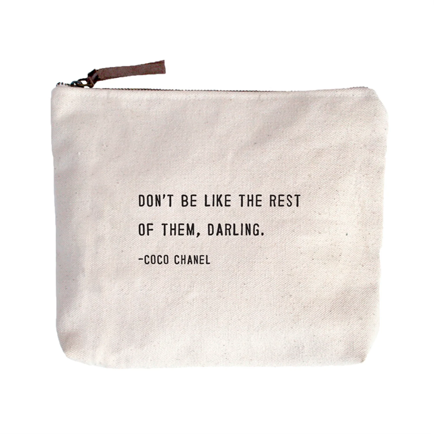 Canvas Zipper Bag - Always Believe Something Wonderful - Coco