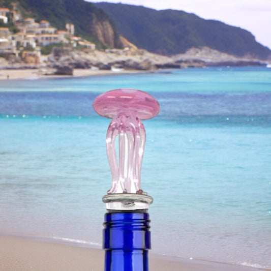 Glass Jellyfish Bottle Stopper