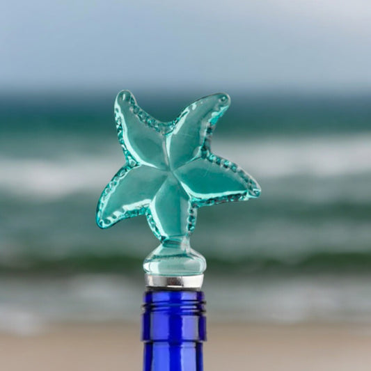 Glass Starfish Bottle Stopper