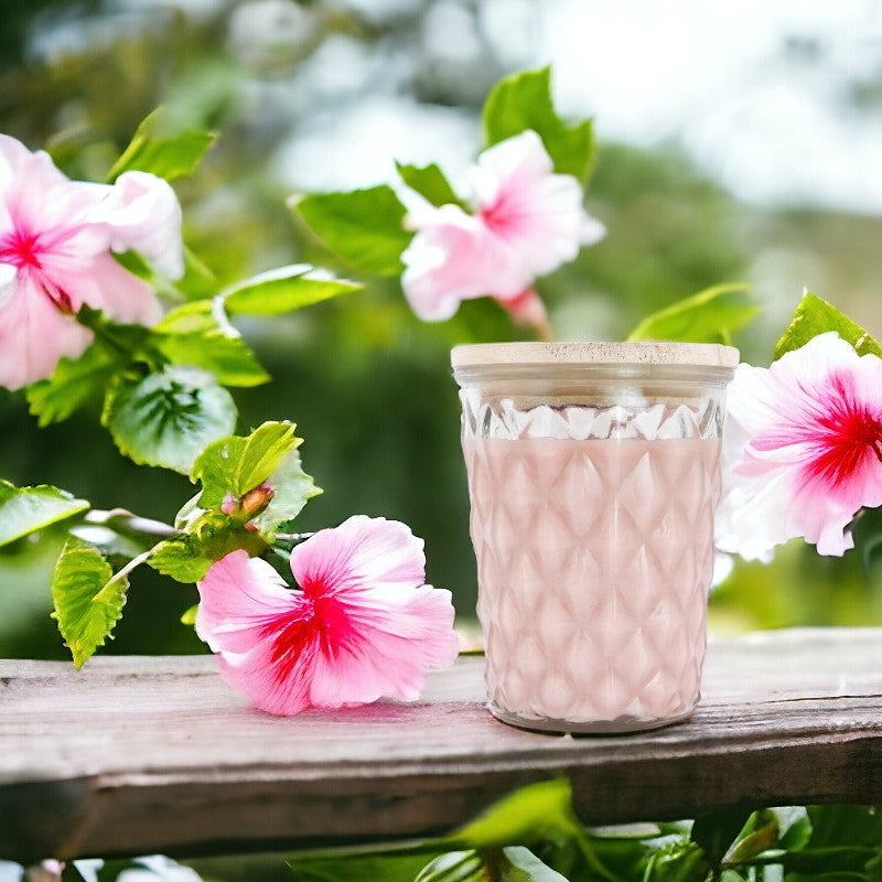 Hibiscus & Cherry Blossom - Swan Creek Timeless Crystal Jar 100
