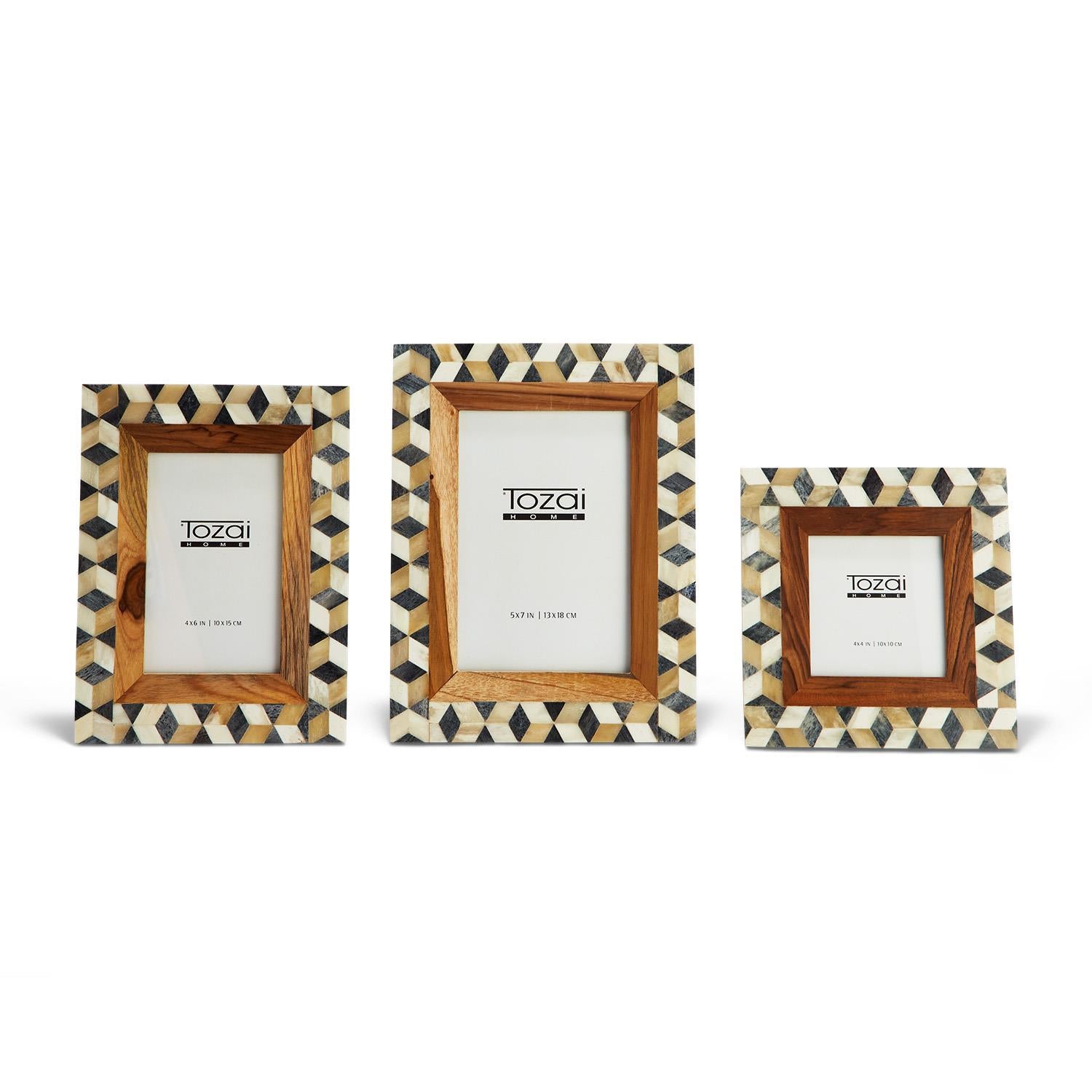 Wood and Bone Photo Frame 4x6 - Southern Avenue Company