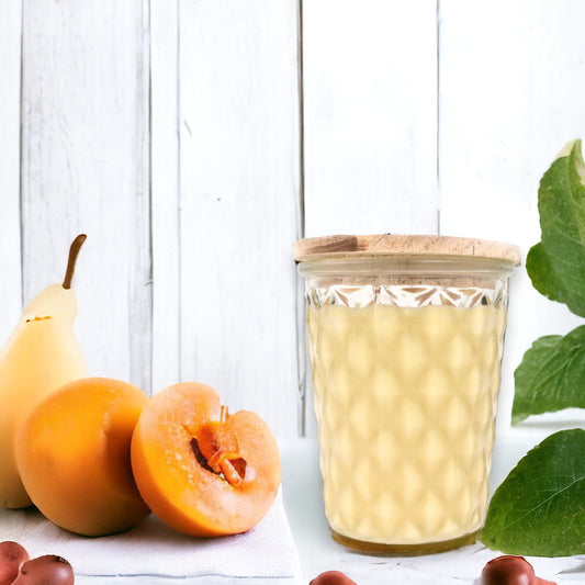 Apricot Pearadise - Swan Creek Timeless Crystal Jar 100% Soy Candle 12-oz - Mellow Monkey