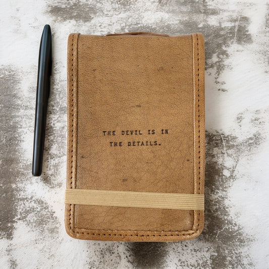 The Devil Is In The Details - Mini Leather Journal