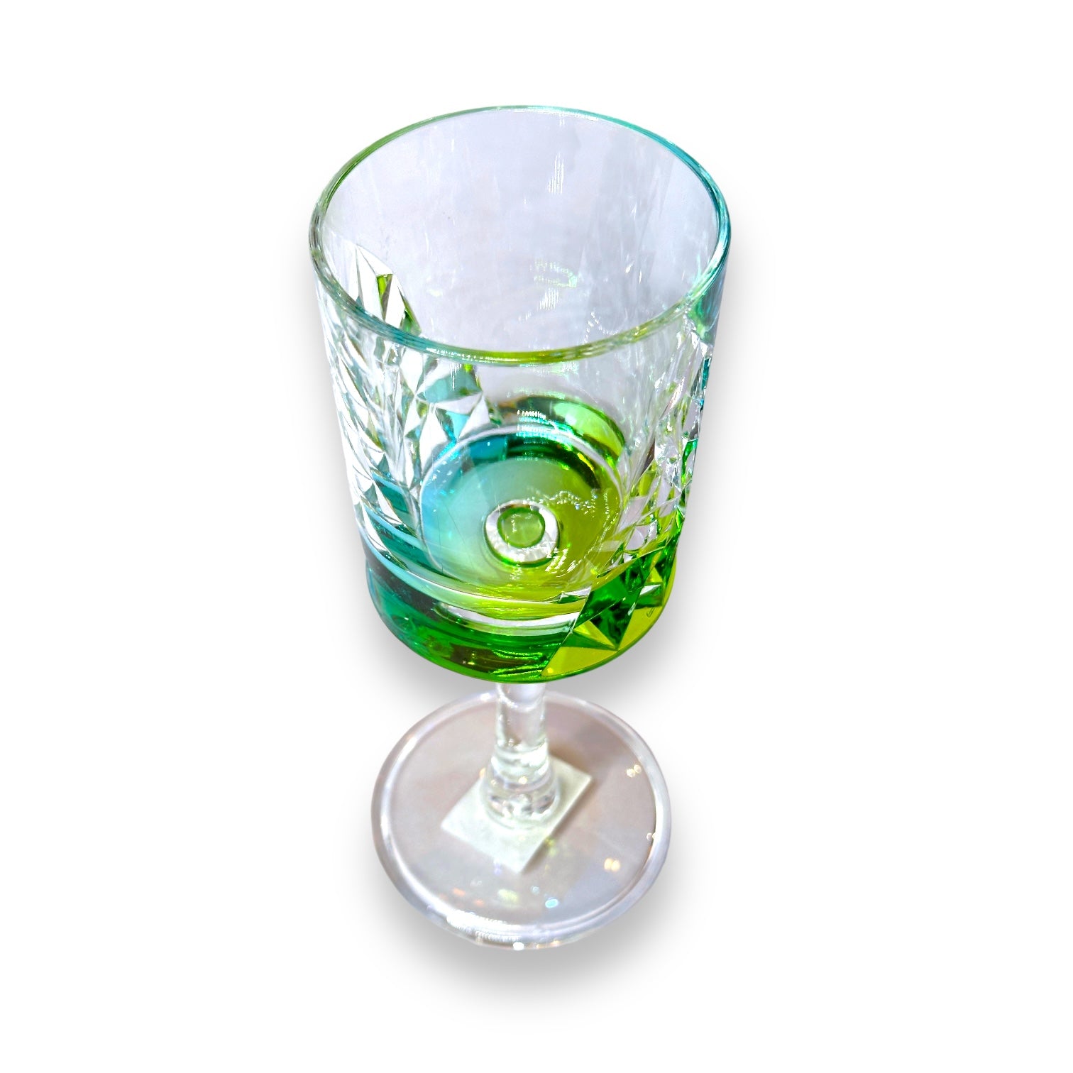 Glacier Shatterproof Crystal 8-oz Wine Glass - Peacock - Mellow Monkey