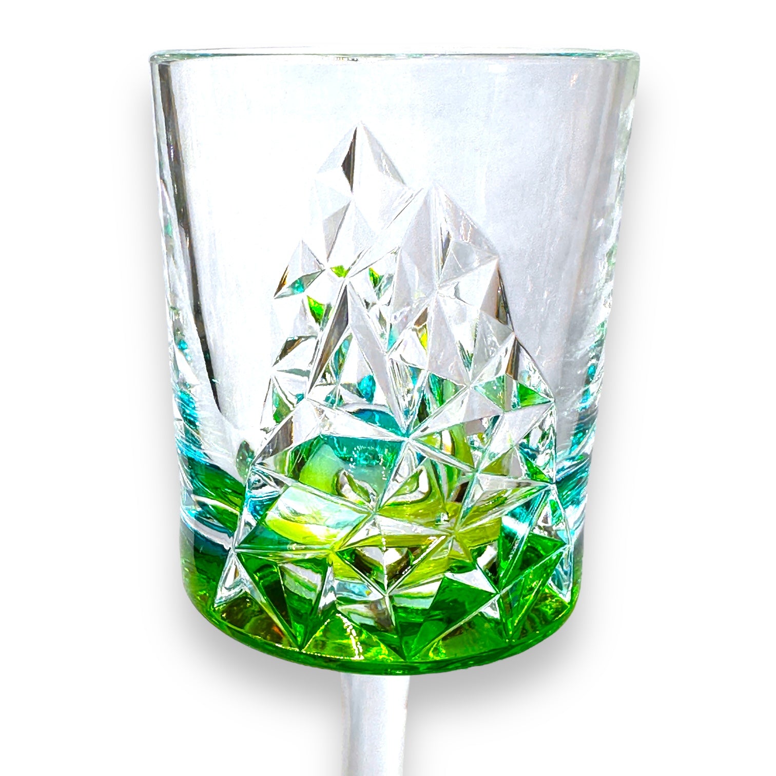 Glacier Shatterproof Crystal 8-oz Wine Glass - Peacock - Mellow Monkey
