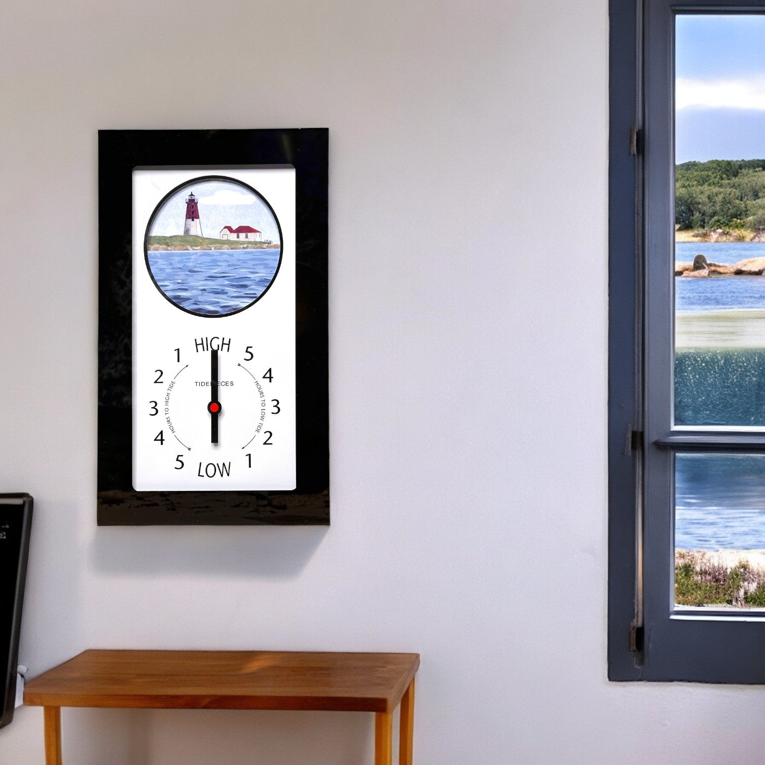 Tidepieces Point Judith Light Tide Clock Black Flat Panel Mellow