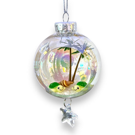 Turtle Love Ornament with Magnetic Crystal - 7-in - Mellow Monkey