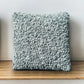 Square Blue Gray Hand-Woven Boucle Pillow - 18-in - Mellow Monkey