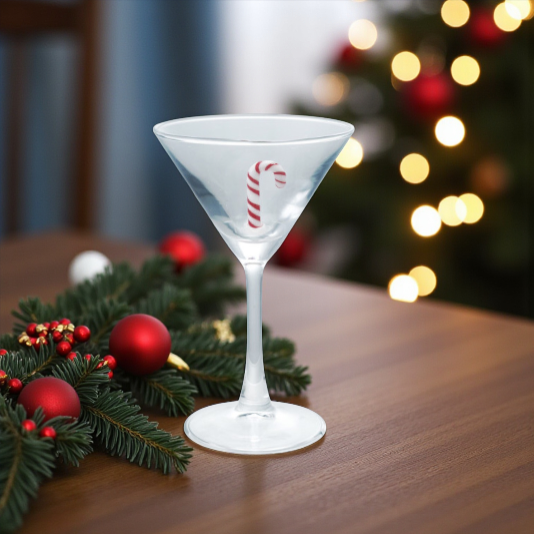 クリスマス mellow glass Candy Cane - Martini Glass with Holiday Figure - 4-oz. – Mellow Monkey
