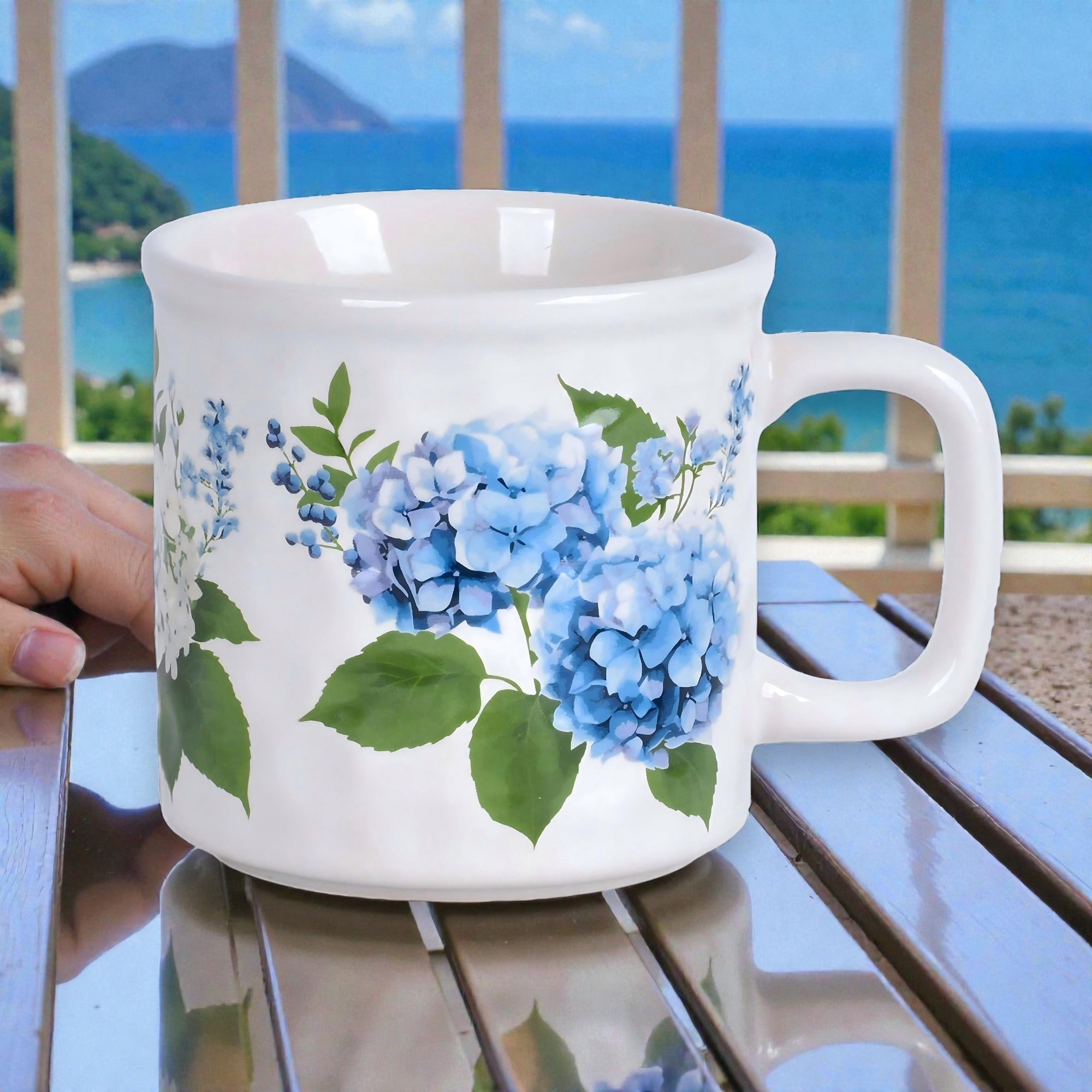 Hydrangea Mug - 10-oz - Temp-tations – Mellow Monkey