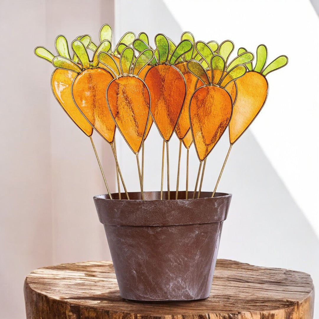Stained Glass Carrot Garden Potted Plant Pick – Mellow Monkey