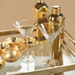 Aperitivo Triangular Martini Glass - Gold Rim - Mellow Monkey