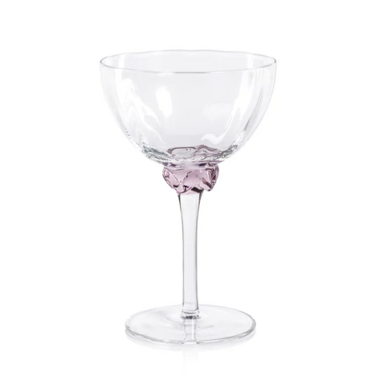 Blush Colette Martini/Cocktail Optic Glass