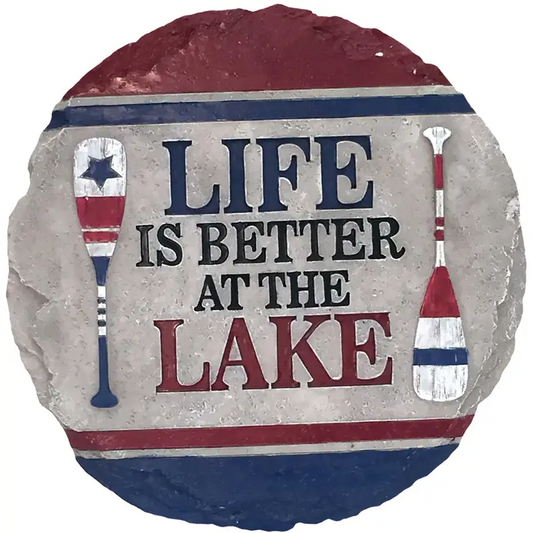 Life is Better at the Lake - Stepping Stone and Wall Plaque - Mellow Monkey