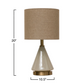 Glass Table Lamp with Linen Shade - 20"H - Mellow Monkey