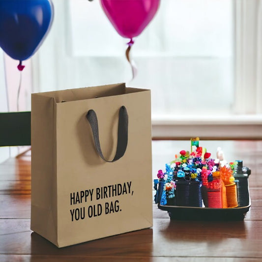 Happy Birthday,  You Old Bag - Medium Gift Bag - Mellow Monkey