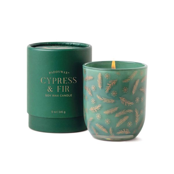 Paddywax Cypress & Fir 8 oz Green Glass Candle