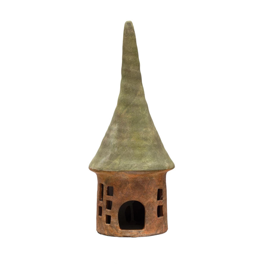 Decorative Terra-Cotta Toad House - 18-1/4-in - Mellow Monkey