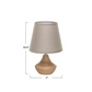 Eucalyptus Wood Table Lamp with Linen Shade - 10-1/2-in - Mellow Monkey
