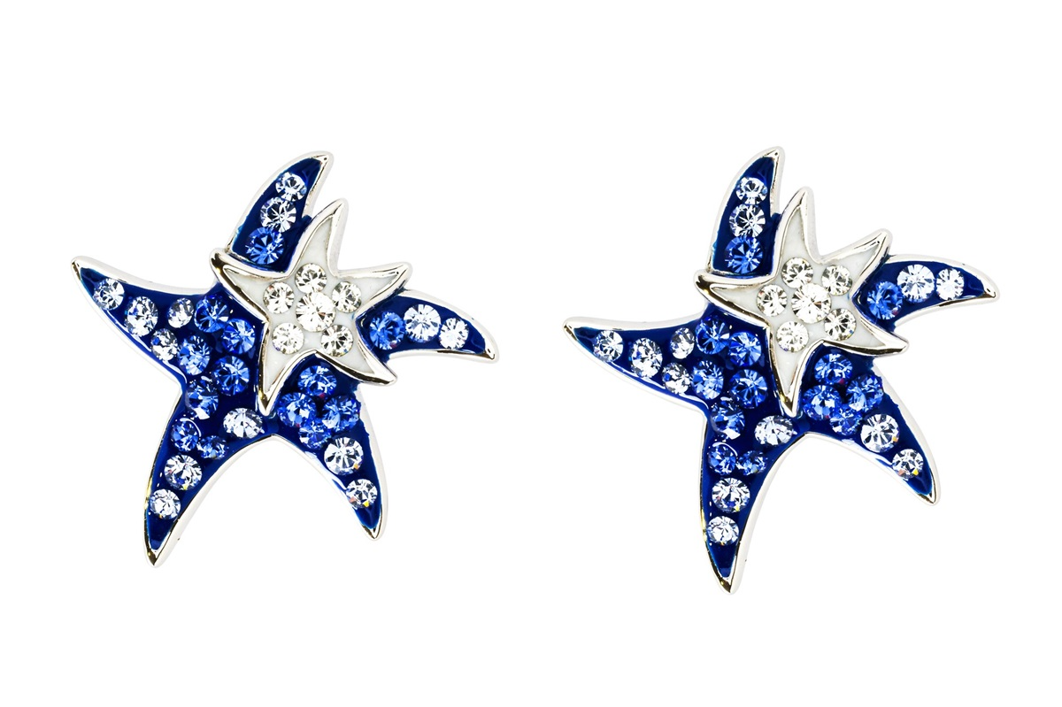 Sterling silver starfish 2024 earrings