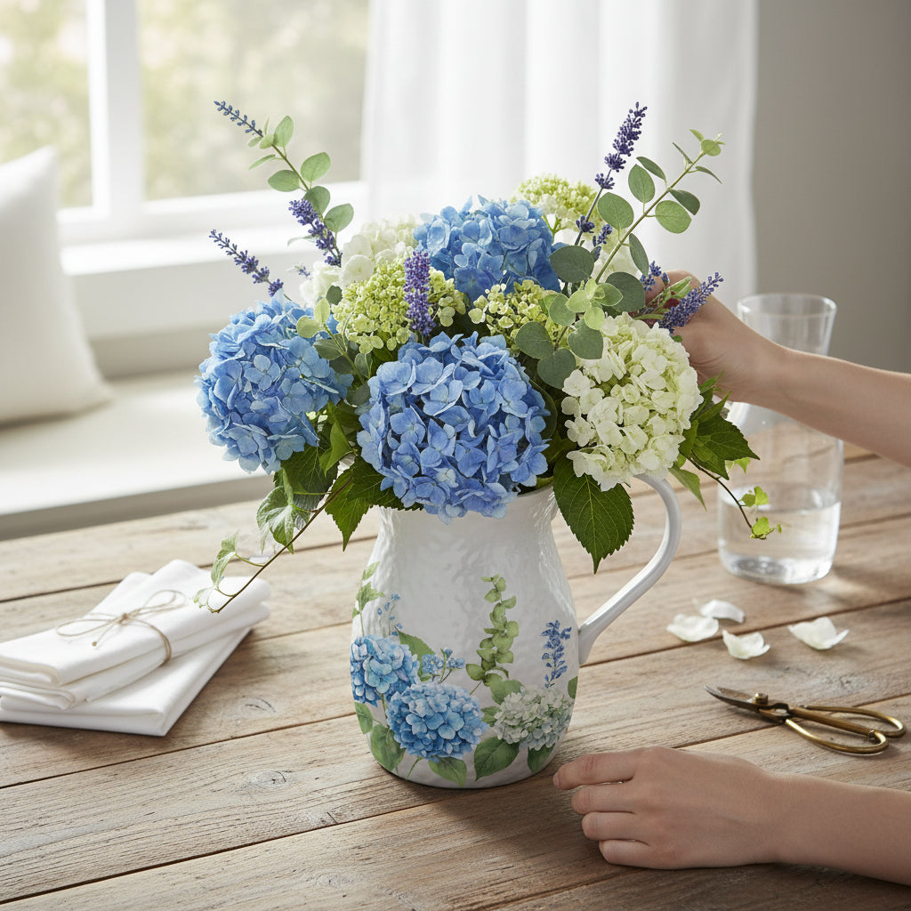 Hydrangea Pitcher - 2-qt - Temp-tations – Mellow Monkey
