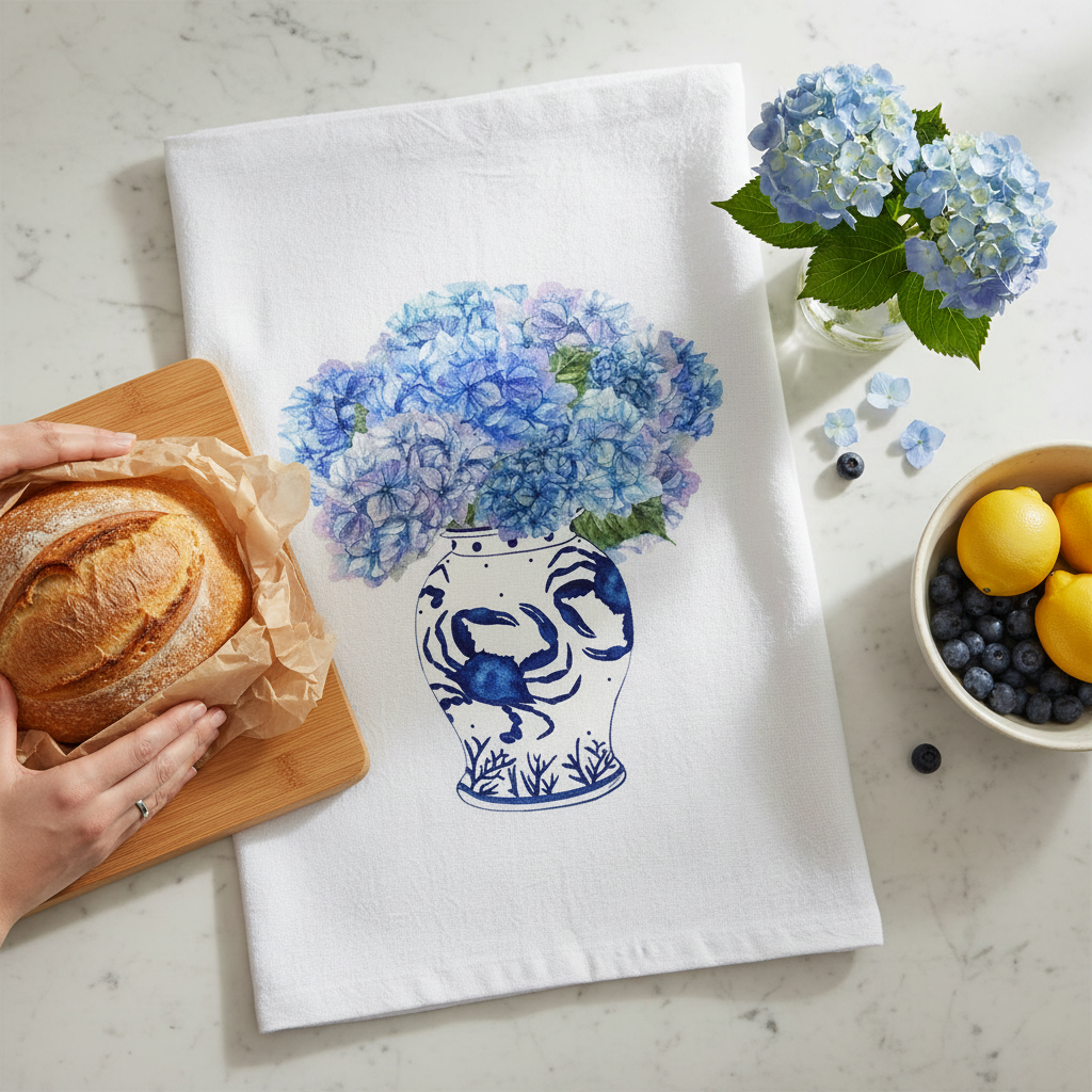 Blue & White - Chesapeake Blues Flour Sack Towel – Mellow Monkey