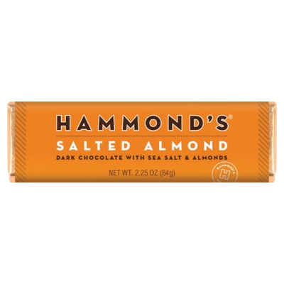 Candy Bar Salted Almond Dark Chocolate 2.25oz - Mellow Monkey