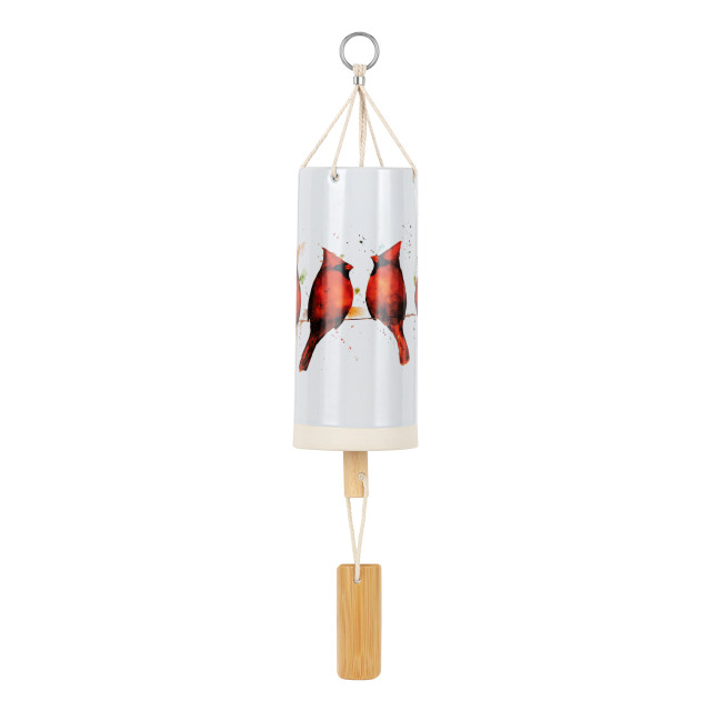 Cardinals on a Wire Wind Chime - Mellow Monkey