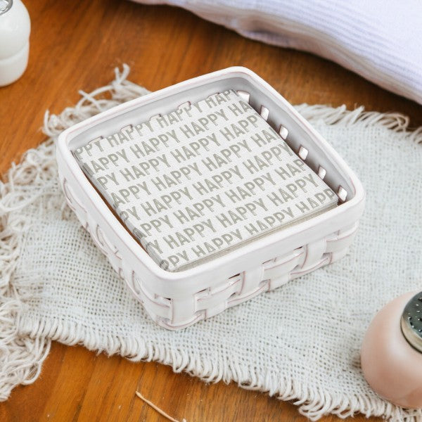 Cocktail Napkins with Holder, Twisted Up main image 1