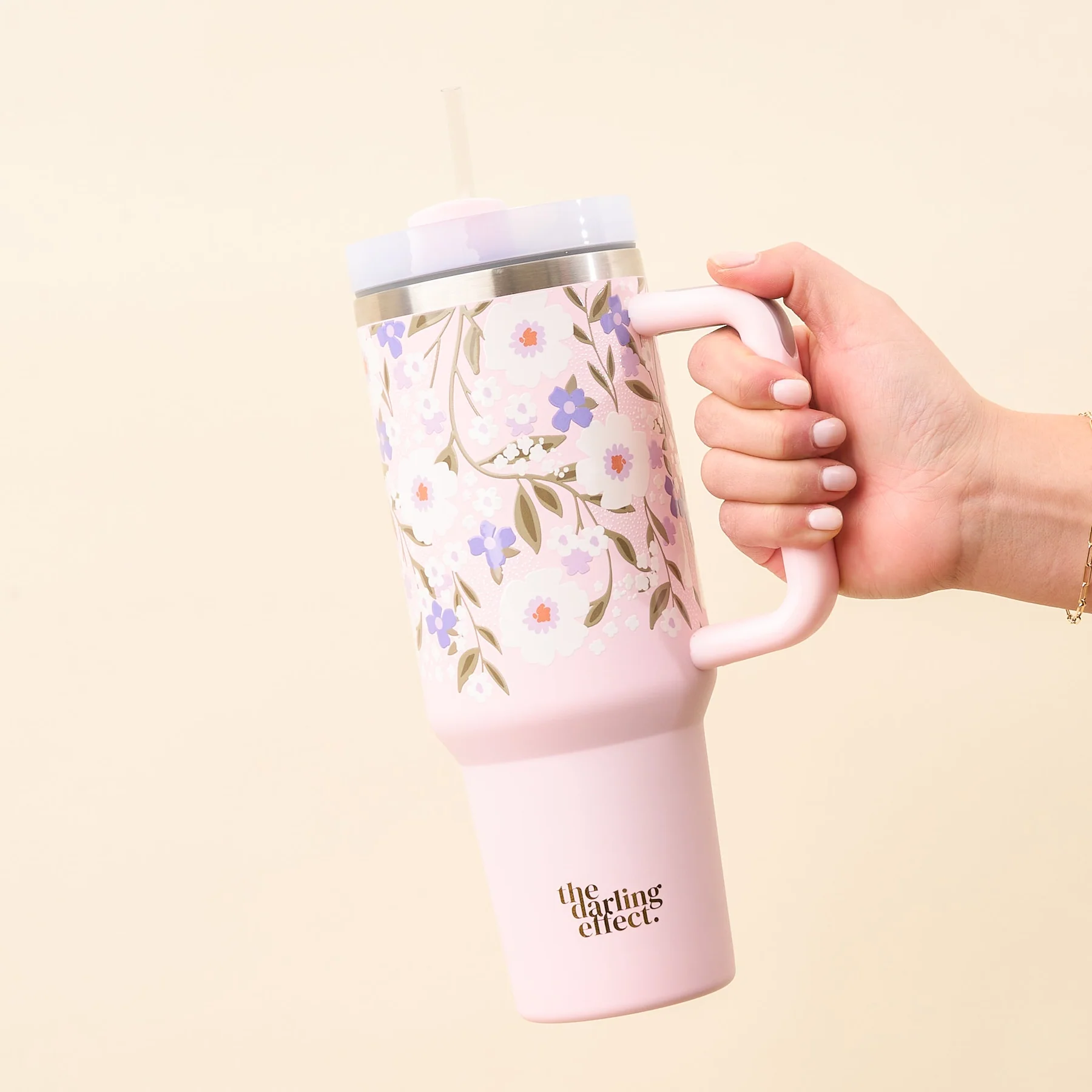 Lilac Floral Haven - Take Me Everywhere 40-oz. Tumbler – Mellow Monkey