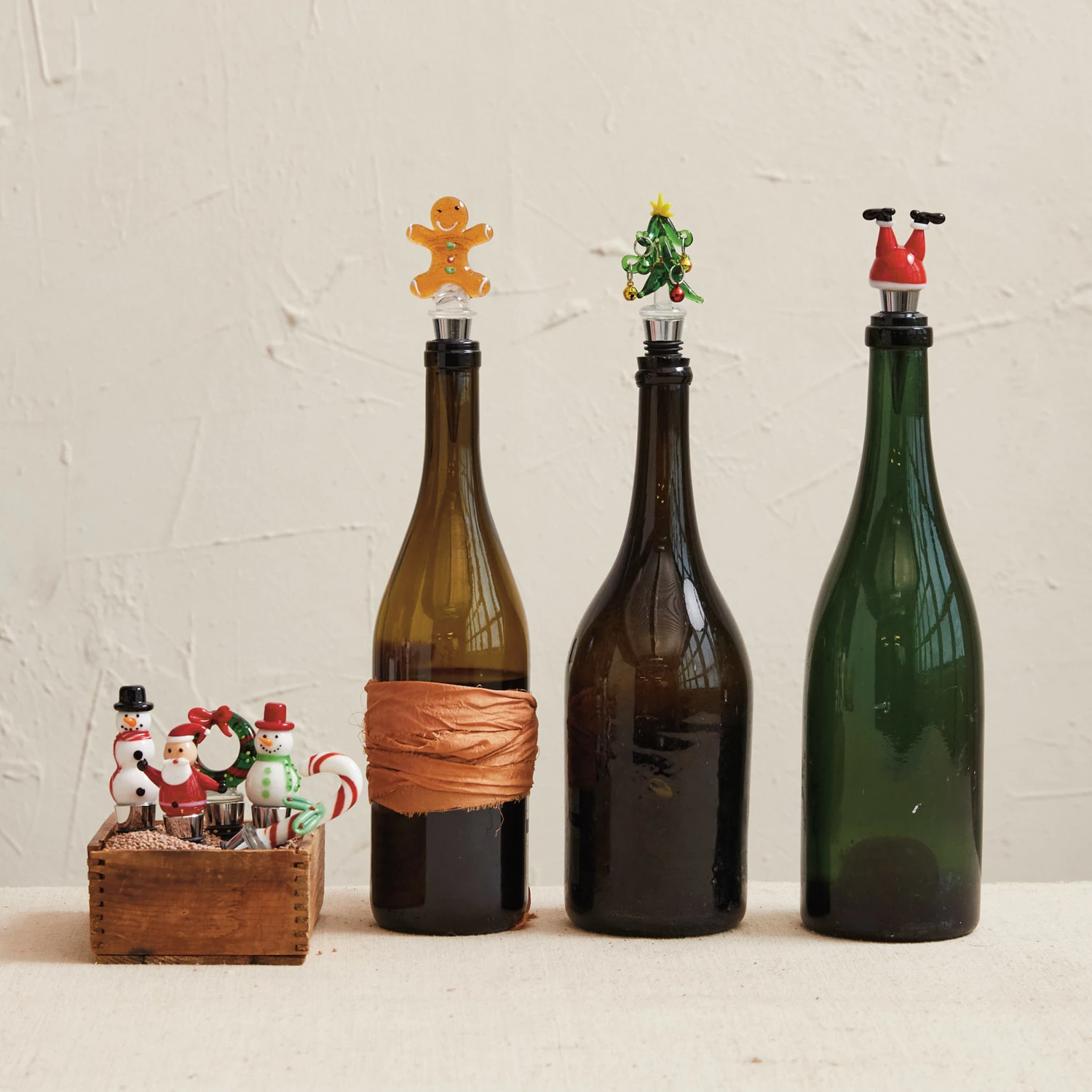 Glass Holiday Icon Zinc Alloy Wine Stopper