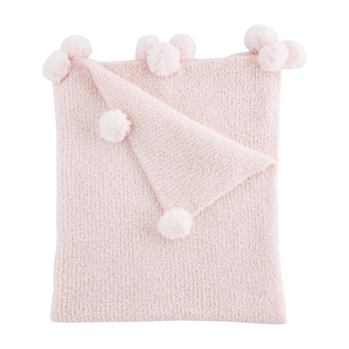 Pink Chenille Blanket Mellow Monkey